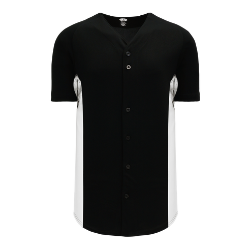 Athletic Knit Full Button Baseball Jersey with Contrast Mesh Inserts (BA1890)